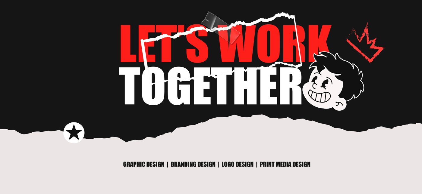Let's work together — graphic design, branding, logo and print media